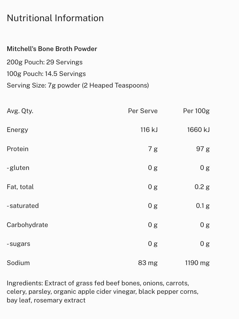 Mitchell's Bone Broth Powder