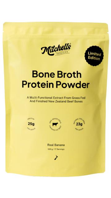 Mitchell's Bone Broth Banana Protein Powder 500g