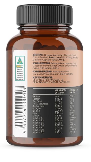 Chief Organic Beef Liver, Heart & Kidney