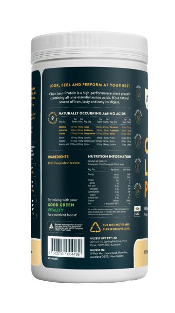 Nu Zest - Clean Lean Protein 1kg (Natural)